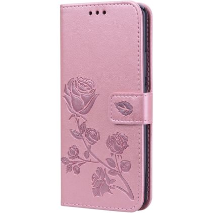 Mobigear Roses Huawei Mate 20 Pro Hoesje Bookcase Portemonnee - Roségoud