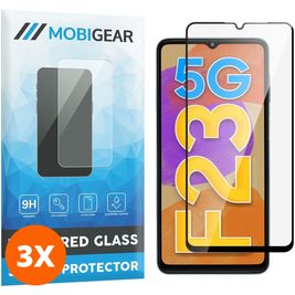 Mobigear Premium Samsung Galaxy F23 Glazen Screenprotector - Case Friendly - Zwart (3-Pack)