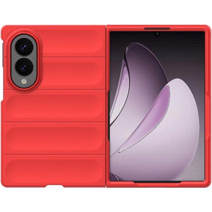 Mobigear Bumpy Samsung Galaxy Z Fold 8 Hoesje Flexibel TPU Backcover - Rood