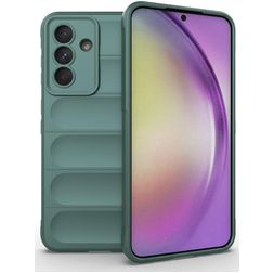 Mobigear Bumpy Samsung Galaxy A56 Hoesje Flexibel TPU Backcover - Dark Green