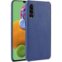 Mobigear Croco Samsung Galaxy A90 Hoesje Hardcase Backcover - Blauw