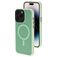 Mobiparts Hardcover iPhone 14 Pro MagSafe Hoesje Hardcase Backcover - Satin Light Green