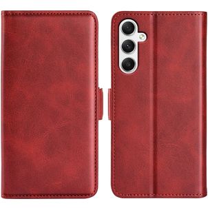 Mobigear Slim Magnet Samsung Galaxy A35 Hoesje Bookcase Portemonnee - Rood