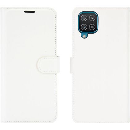 Mobigear Classic Samsung Galaxy A12 Hoesje Bookcase Portemonnee - Wit