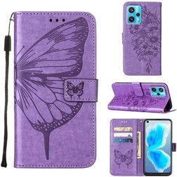 Mobigear Butterfly Realme 9 Pro Plus Hoesje Bookcase Portemonnee - Paars