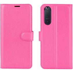 Mobigear Classic Sony Xperia 5 II Hoesje Bookcase Portemonnee - Magenta