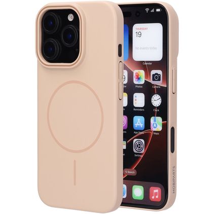 Mobiparts Slim Line iPhone 16 Pro MagSafe Hoesje Hardcase Backcover - Dune Sand