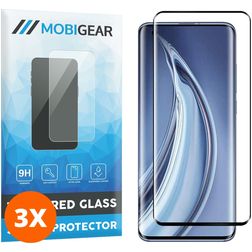 Mobigear Curved Xiaomi Mi 11 Glazen Screenprotector - Case Friendly - Zwart (3-Pack)
