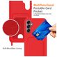 Mobigear Lanyard Card Samsung Galaxy A16 Siliconen Hoesje met koord en Pasjeshouder - Rood