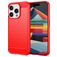Mobigear Brushed Slim iPhone 15 Pro Hoesje Flexibel TPU Backcover - Rood