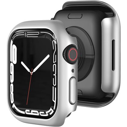 Mobigear Colors Dun Apple Watch - 45 mm Hardcase Hoesje - Zilver