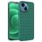 Mobigear Woven iPhone 14 Plus Hoesje Flexibel TPU Backcover - Groen