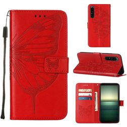 Mobigear Butterfly Sony Xperia 1 IV Hoesje Bookcase Portemonnee - Rood