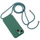 Mobigear Lanyard iPhone 14 Plus Siliconen Hoesje met koord - Groen