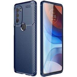 Mobigear Racing Motorola Moto G71 5G Hoesje Flexibel TPU Backcover - Blauw