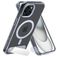 Mobiparts Hardcover Doorzichtig iPhone 13 MagSafe Hoesje Hardcase Backcover met Standaard - Transparant