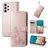 Mobigear Clover Samsung Galaxy A73 Hoesje Bookcase Portemonnee - Roségoud