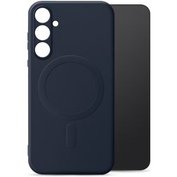 My Style Protective Flex Samsung Galaxy S24 MagSafe Hoesje Flexibel TPU Backcover - Marineblauw