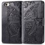Mobigear Butterfly iPhone 16e Hoesje Bookcase Portemonnee - Zwart