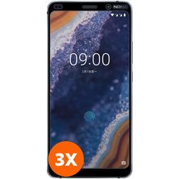 Mobigear Premium Nokia 9 PureView Glazen Screenprotector - Case Friendly - Zwart (3-Pack)