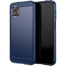 Mobigear Brushed Slim Samsung Galaxy Xcover 7 Pro Hoesje Flexibel TPU Backcover - Blauw