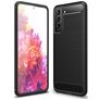 Mobigear Brushed Slim Samsung Galaxy S21 FE Hoesje Flexibel TPU Backcover - Zwart