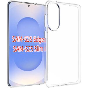 Mobigear Basics Doorzichtig Samsung Galaxy S25 Edge Hoesje Flexibel TPU Backcover - Transparant