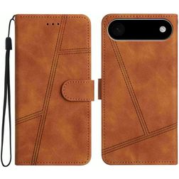Mobigear Stitch iPhone Air Hoesje Bookcase Portemonnee - Bruin