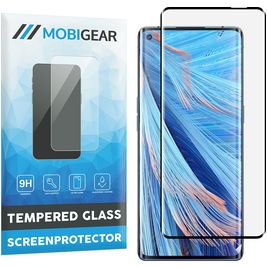 Mobigear Curved OPPO Find X2 Neo Glazen Screenprotector - Case Friendly - Zwart