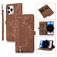 Mobigear Zipper iPhone 14 Pro Hoesje Bookcase Portemonnee - Bruin