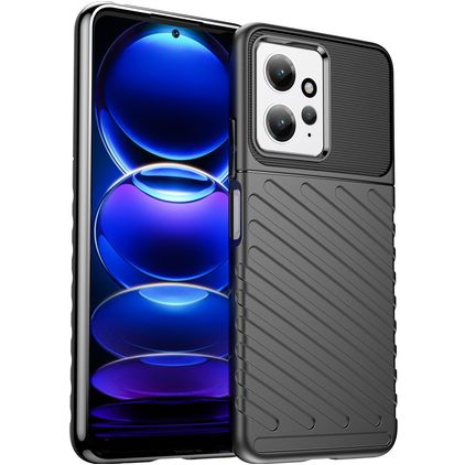 Mobigear Groove Xiaomi Redmi Note 12 Hoesje Flexibel TPU Backcover - Zwart
