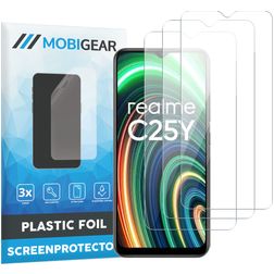 Mobigear Realme C25Y Screenprotector Folie - Case Friendly (3-Pack)