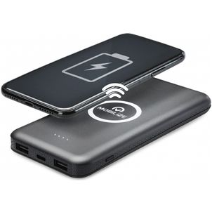 Mobilize Wireless Charging Dual USB Powerbank 10.000 mAh - Zwart