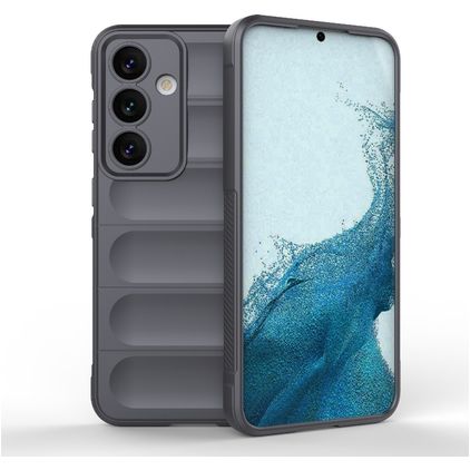 Mobigear Bumpy Samsung Galaxy S24 Hoesje Flexibel TPU Backcover - Grijs