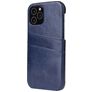 Fierre Shann Premium Card iPhone 12 Mini Hoesje Backcover met Pasjeshouder - Blauw