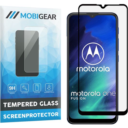 Mobigear Tempered Glass Screen Protector for Motorola One Fusion - Black