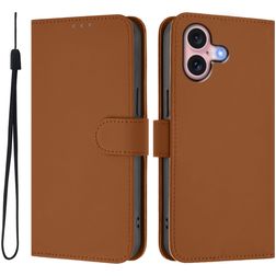 Mobigear Urban Wallet iPhone 16 Hoesje Bookcase Portemonnee - Bruin