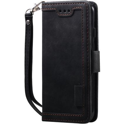 Mobigear Two Tone iPhone SE (2020) Hoesje Bookcase Portemonnee - Zwart