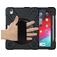 Mobigear SureGrip XGuard iPad Air 11 Inch (2025) Hoes Hard Kunststof,Siliconen Backcover + Stylus Houder + Schouderband + Standaard - Zwart