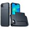 Mobigear Card iPhone 17e Hoesje Hardcase Backcover Shockproof met Pasjeshouder - Blauw
