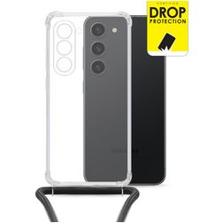My Style Loop Doorzichtig Samsung Galaxy S23 Plus Flexibel TPU Hoesje met koord - Transparant