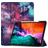 Mobigear Tri-Fold Gel iPad Pro 12.9 Inch (2022) Hoes TPU,Kunstleer Bookcase + Stylus Houder - Milky Way