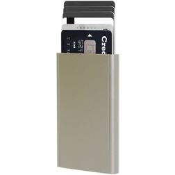 Mobiparts Cardprotector Aluminium Pasjeshouder - 6 Pasjes - MagSafe Compatible - Goud