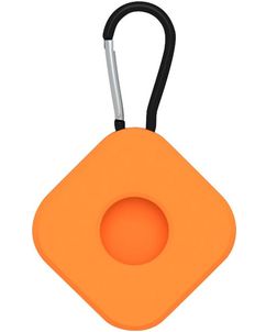 Mobigear Square Key Apple AirTag Hoesje Flexibel Siliconen Sleutelhanger - Oranje