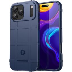 Mobigear Rugged Shield iPhone 18 Pro Max Hoesje Flexibel TPU Backcover Shockproof - Blauw