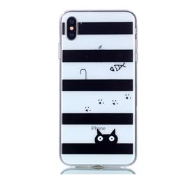 Mobigear Design iPhone XS Max Hoesje Flexibel TPU Backcover - Kat