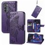 Mobigear Butterfly Motorola Edge (2022) Hoesje Bookcase Portemonnee - Paars