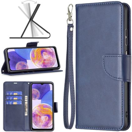 Mobigear Excellent Samsung Galaxy A23 Hoesje Bookcase Portemonnee - Blauw