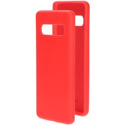 Mobiparts Samsung Galaxy S10 Siliconen Hoesje Backcover - Scarlet Red