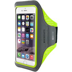 Mobiparts Comfort Fit Telefoonhouder Hardlopen iPhone SE (2022) Sport Hoesje Neopreen Sportarmband - Neon Green